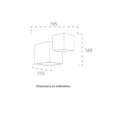 Applique*Nedgis Applique,Vertbois, plâtre, prêt à peindre, Charlotte Square Double, , L19,5cm, H16cm - blanc