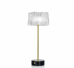 Lampe*Slamp Baladeuse, Accordéon, , LED, dim, 2700K, 150 lm, Ø13cm, H32,7cm - noir, laiton