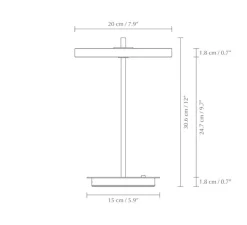 Lampe*Umage Baladeuse, Asteria Move, , LED, 3000K, 5-100lm, Ø20cm, H30,6cm - vert forêt