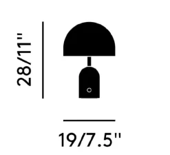 Baladeuse, Bell, argent, IP44, LED, dim, 3000K, 160 lm, L19cm, H28cm - Tom Dixon