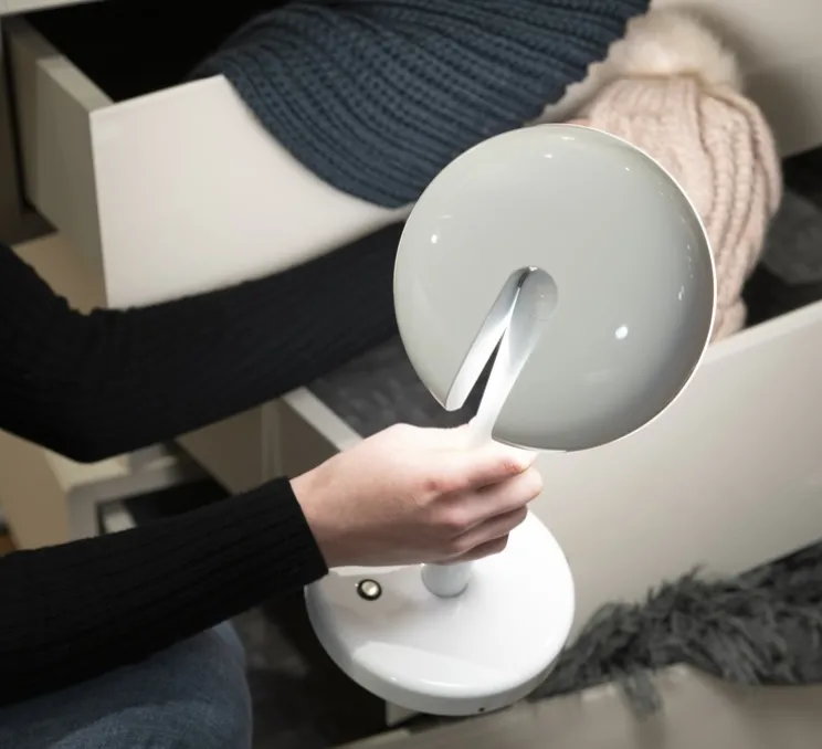 Baladeuse, Cabriolette cordless, blanc, LED, dim, 2700K, 220 lm, Ø15,5cm, H28cm - Martinelli Luce