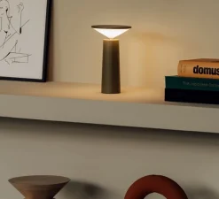 Lampe*LEDS C4 Baladeuse, Cocktail orientable, , LED, dim, 2700k, 154 lm, Ø12,8cm, H21,5cm - gris olive