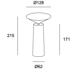 Lampe*LEDS C4 Baladeuse, Cocktail orientable, , LED, dim, 2700k, 154 lm, Ø12,8cm, H21,5cm - gris olive