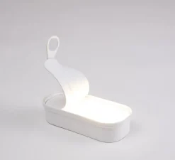 Lampe*Seletti Baladeuse, Daily Glow Sardina, , LED, 3000K, 35lm, L18cm, H16,5cm - boîte de sardines, blanc