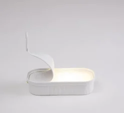 Lampe*Seletti Baladeuse, Daily Glow Sardina, , LED, 3000K, 35lm, L18cm, H16,5cm - boîte de sardines, blanc