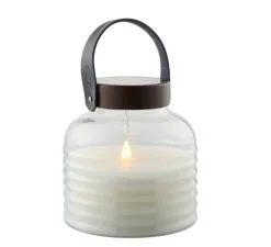 Baladeuse, d'extérieur, Aston Solar Jar, marron, noir, IP44, LED, Ø20cm, H20cm - Sirius