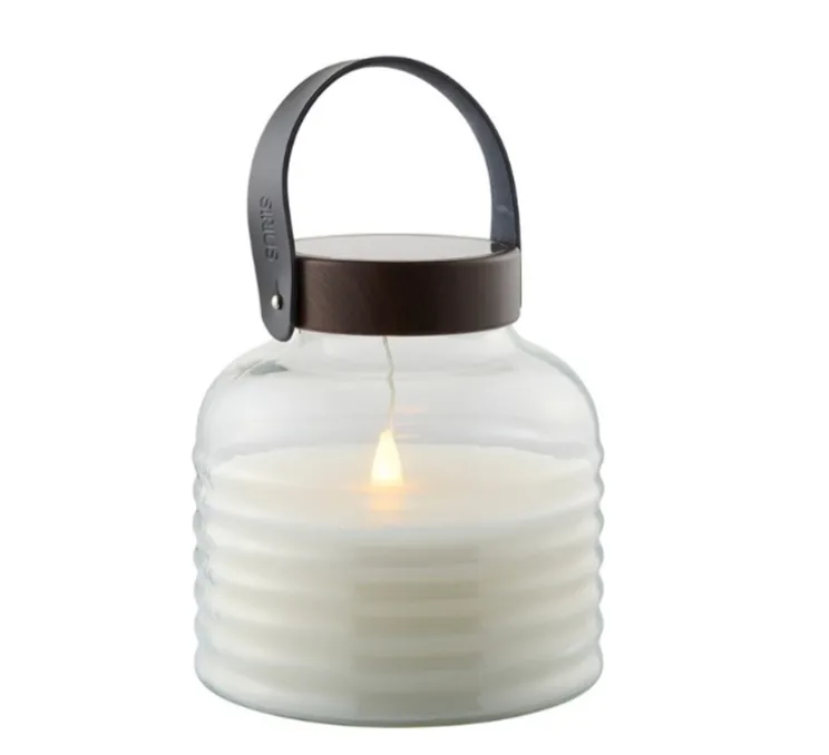 Baladeuse, d'extérieur, Aston Solar Jar, marron, noir, IP44, LED, Ø20cm, H20cm - Sirius