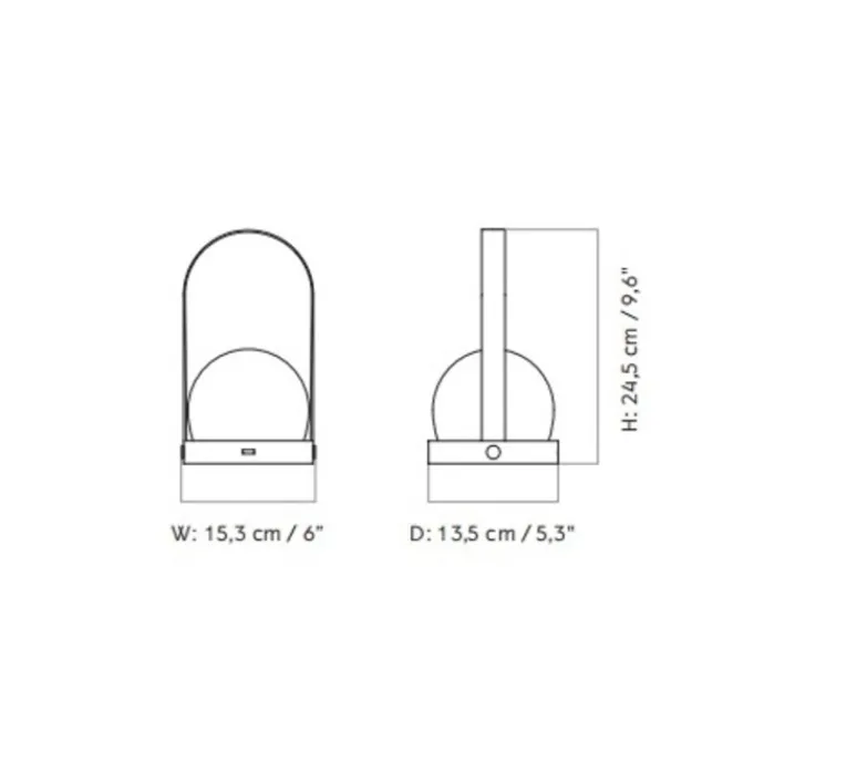 Lampe|Enfants*Audo Copenhagen Baladeuse, d'extérieur, Carrie, , IP44, LED, dim, 2700K, 250 lm, Ø13,5cm, H24,5cm - noir