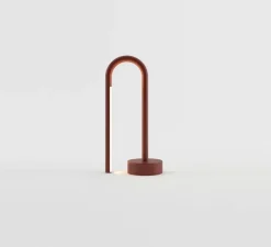 Baladeuse, d'extérieur, Mini bow, rouge oxydé, IP44, LED, dim, 2700K, 180 lm, L14,7cm, H30cm - Nexia