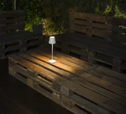 Baladeuse, d'extérieur, TOC, blanc, IP54,LED, 3000K, 150lm, Ø11cm, H38cm - Faro