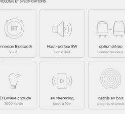 Baladeuse, Enceinte, Lite up play, Rose pastel , LED, 3000K, Ø29cm, H40cm - Kooduu