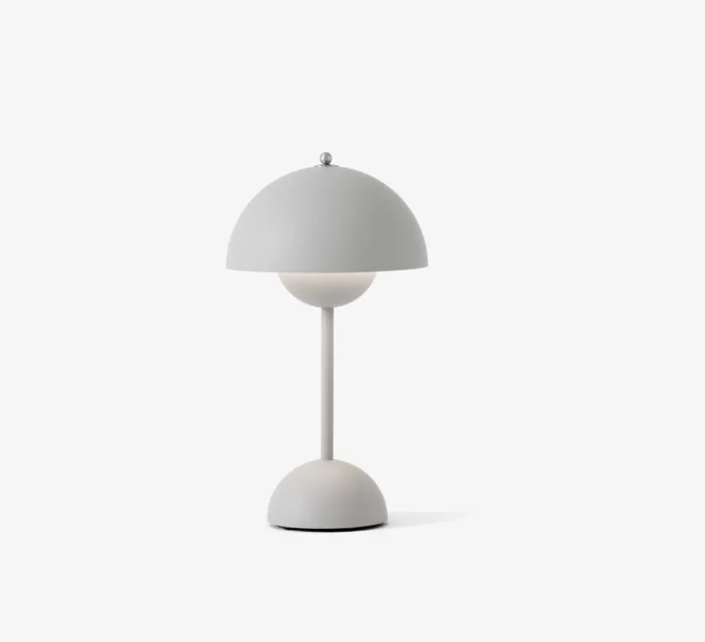 Lampe|Enfants*Andtradition Baladeuse, Flowerpot VP9, , IP44, LED, 2700K, 325lm, Ø16cm, H29,5cm - gris clair mat