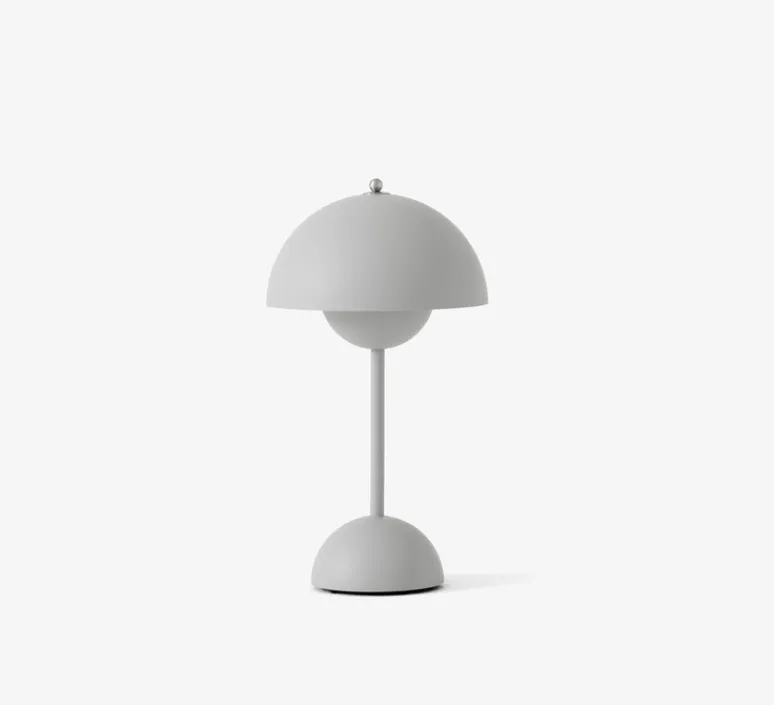 Lampe|Enfants*Andtradition Baladeuse, Flowerpot VP9, , IP44, LED, 2700K, 325lm, Ø16cm, H29,5cm - gris clair mat