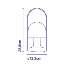 Baladeuse, Follow Me, noir, LED, 2700K, 135lm, Ø12,3cm, H28,8cm - Marset