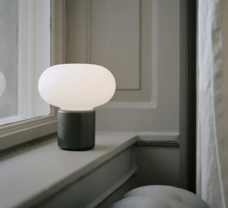 Lampe*New Works Baladeuse, Karl-Johan, , IP67, LED, dim, 2700K, 160 lm, Ø16cm, H18cm - Vert forêt