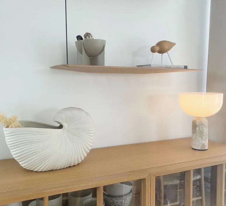 Lampe*New Works Baladeuse, Kizu, , LED, 2700K, 200lm, Ø18cm, H24cm - Marbre kunis breccia