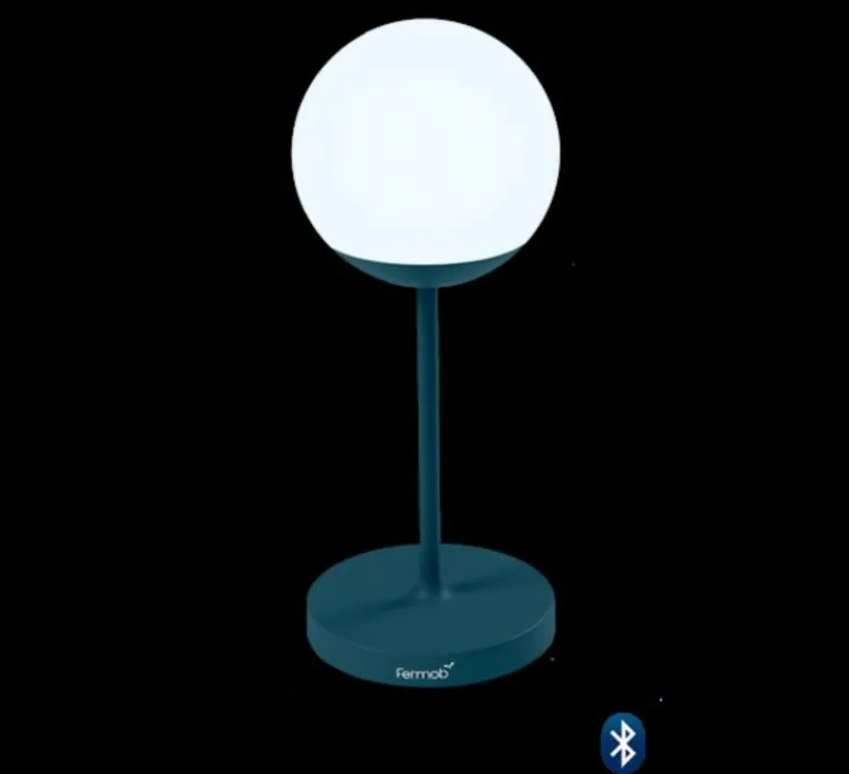 Lampe*Fermob Baladeuse, Lampe à poser, d'extérieur, H63 acapulco, Mooon! IP44, dim, 3000K-6000K, 500lm, Ø25cm, H63cm - bleu