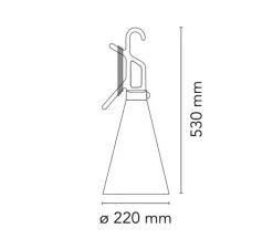 Lampe*Flos Baladeuse, Mayday, , Ø22cm, H53cm - orange