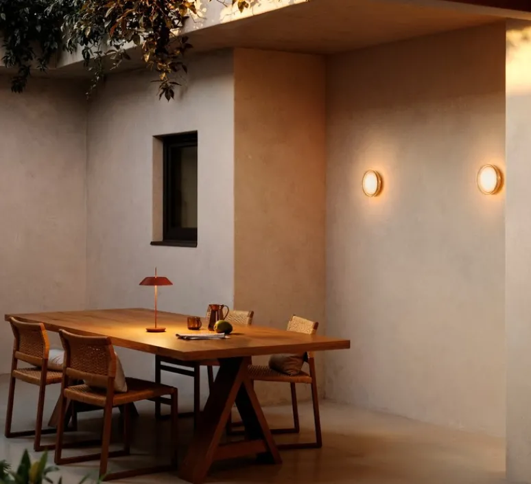 Lampe*Vibia Baladeuse, Mayfair Mini, , LED, dim, 2700k, 175 lm, IP20, Ø20cm, H38cm - rouge terre