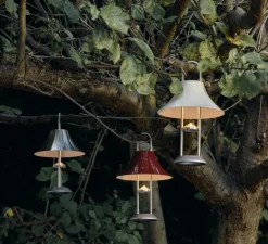 Lampe*HAY Baladeuse, Mousqueton, , IP44, LED, dim, 2550K, 157 lm, Ø19,5cm, H30,5cm - fer rouge