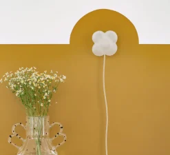 Baladeuse murale, Mimosa, blanc, chrome, Ø16,7cm, H14,7cm - Margaux Keller Collections