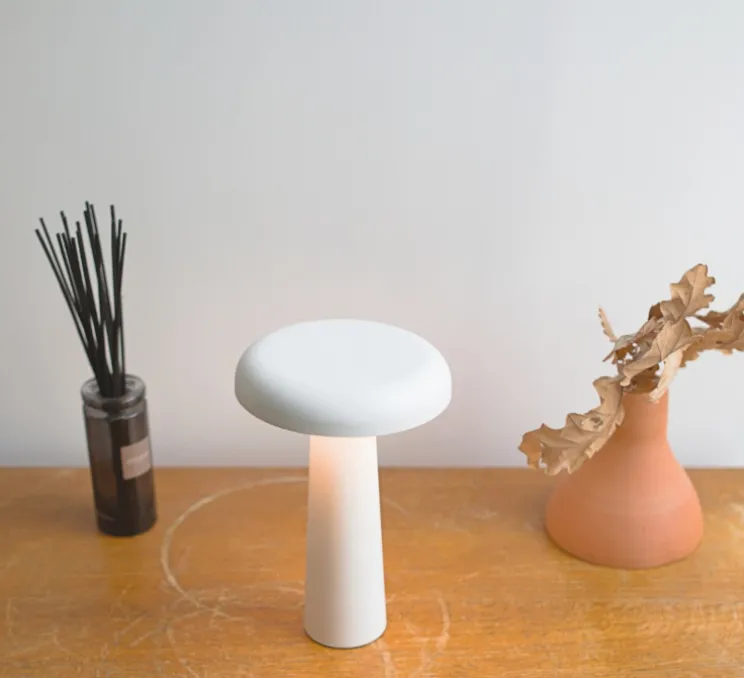 Baladeuse, Mush Mush, blanc, LED, dim, 3000K, 120 lm, Ø14cm, H21,8cm - Nexel