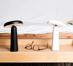 Baladeuse, Mush Mush, noir, LED, dim, 3000K, 120 lm, Ø14cm, H21,8cm - Nexel