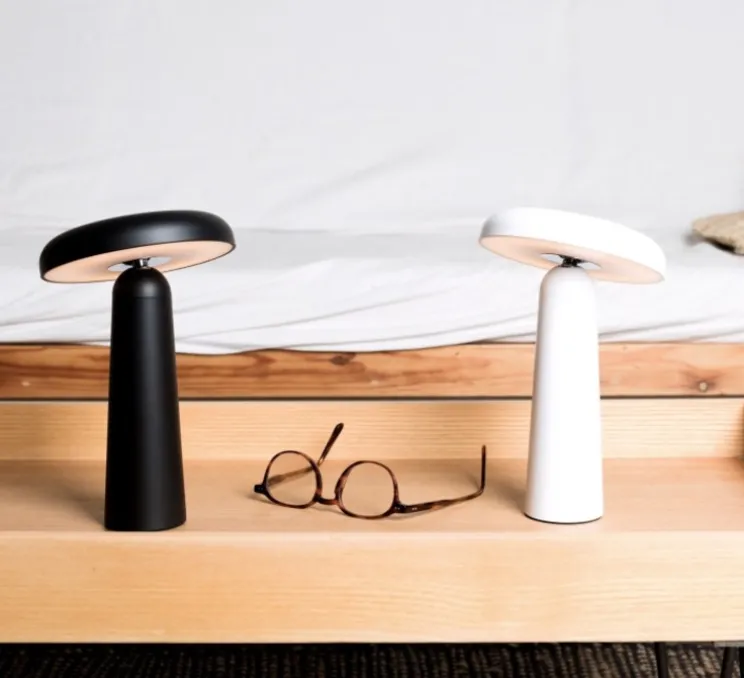 Baladeuse, Mush Mush, noir, LED, dim, 3000K, 120 lm, Ø14cm, H21,8cm - Nexel