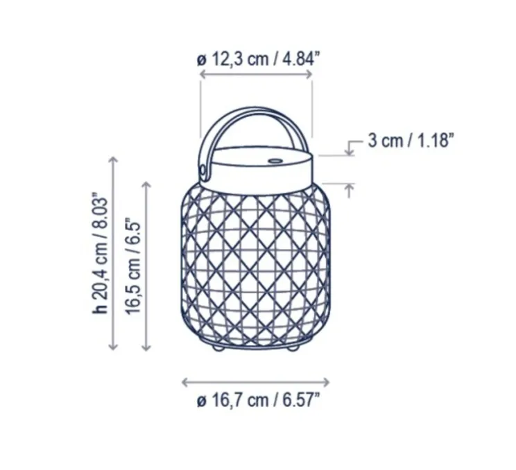 Baladeuse, Nans M/21/R, marron graphite, LED, dim, 2700K, 460 lm, Ø16,7cm, H20,4cm - Bover