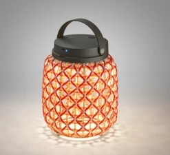 Baladeuse, Nans R, Brun graphite - Teinte rouge, LED, 2700K, 460 lm, Ø16,7cm, H21cm - Bover