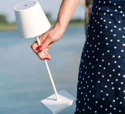 Lampe*Zafferano Baladeuse, Poldina, , IP65, LED, dim, 2200-3000K, 256 lm, Ø11cm, H38cm - blanc