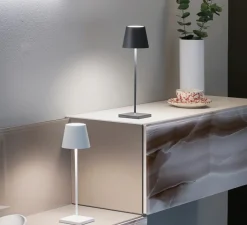 Lampe*Zafferano Baladeuse, Poldina, , IP65, LED, dim, 2200-3000K, 256 lm, Ø11cm, H38cm - blanc