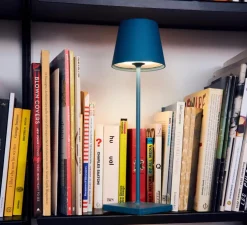 Baladeuse, Poldina, Bleu avio, IP65, LED, dim, 2200-3000K, 256 lm, Ø11cm, H38cm - Zafferano