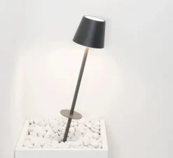 Lampe*Zafferano Baladeuse, Poldina, , avec piquet, IP54, LED, dim, 2200-3000K, 256 lm, Ø11cm, H60cm - corten