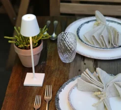 Baladeuse, Poldina Micro, blanc, IP65, LED, dim, 2200-3000K, 195 lm, Ø7cm, H27,5cm - Zafferano