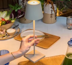 Baladeuse, Poldina, sable, IP65, LED, dim, 2200-3000K, 256 lm, Ø11cm, H38cm - Zafferano