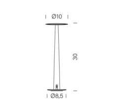 Lampe*Nemo Lighting Baladeuse, Portofino, , LED, 2700K, 190 lm, Ø10cm, H30cm - blanc