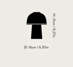 Baladeuse, Raku, beige gris et bronze, dimmable, Ø16cm, H21cm - Andtradition