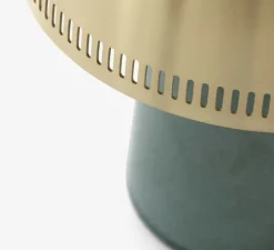 Baladeuse, Raku, bleu vert et laiton, dimmable, Ø16cm, H21cm - Andtradition