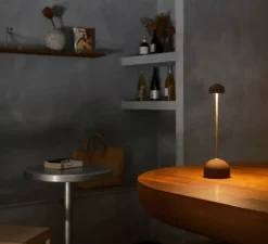 Lampe*Marset Baladeuse, Sips, , IP43, LED, dim, 2700K, 327 lm, Ø9cm, H31cm - marron chocolat, or