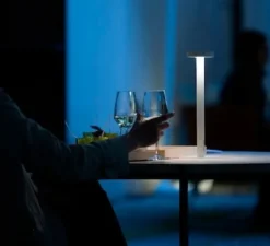 Lampe*Davide Groppi Baladeuse, TeTaTeT, , LED, 3000K, 178lm, 12H, Ø9cm, H34,5cm - blanc mat