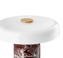 Baladeuse, Trip, Marbre rouge, IP44, LED, dim, 3000K, Ø17cm, H21cm - Design by us