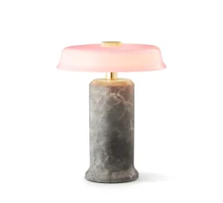 Lampe*Design by us Baladeuse, Trip No.2 , , IP44, LED, dim, 2700K, Ø18cm, H22cm - Rose brillant, Marbre gris