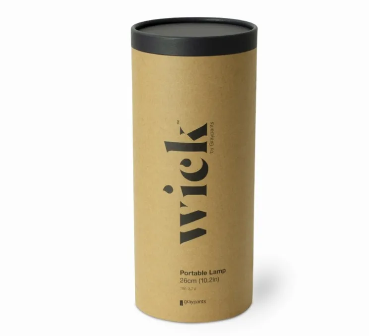 Baladeuse, Wick, noir, LED, dim, 2600K, lm, Ø12cm, H26cm - Graypants