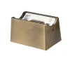Base pour applique murale S14d, tube, laiton L7cm, H4cm, l4.6cm - Zangra