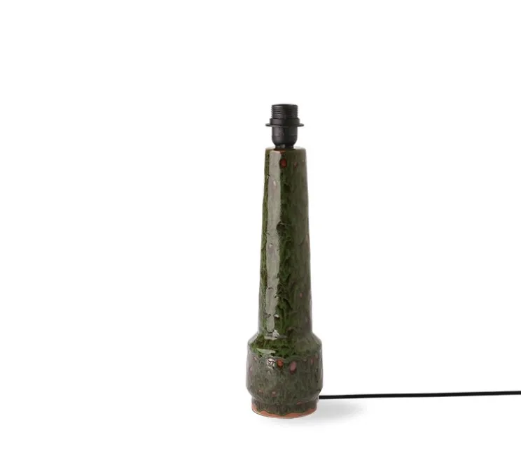 Base pour lampe, Retro Stoneware, vert, Ø11,5cm, H45cm - HK Living