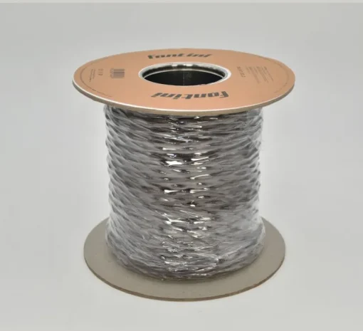 Bobine de câble tressé en fibre de verre 50 mètres, Garby, Marron, 3x2,5mm² - Fontini
