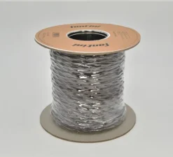 Interrupteur|Prise*Fontini Bobine de câble tressé en fibre de verre 50 mètres, Garby, Marron, 2x1,5mm² -