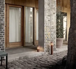 Lampadaire*Louis Poulsen Borne, Bysted Garden longue, , IP65, LED, 2700K, lm, Ø13,2cm, H53,4cm - Corten