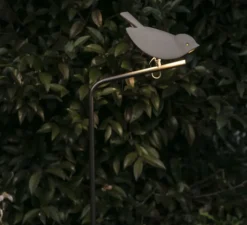 Lampadaire*Toscot Borne, Chirp, blanc & noir, IP55, LED, 2700K, 360 lm, L18cm, H80cm - blanc & noir